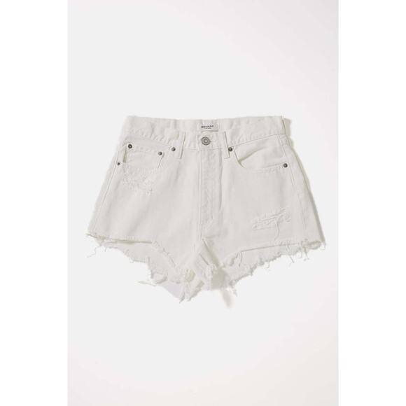 Moussy Vintage Montclair Distressed Jean Shorts - 23 - White - Picture 1 of 4